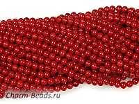 Бусины коралла. Диаметр отверстия 0.8 мм. Каменный бисер. Цена указана за одну бусину.