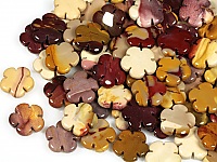 Резные бусины яшмы Мукаит. Диаметр продольного бокового отверстия 1 мм. Цена указана за одну бусину. Есть небольшие выемки.