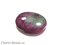 Кабошон корунда. Место добычи - Бразилия. Мелкие выемки. Погрешность измерения 0,5 - 1 мм.