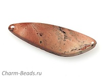 Кабошон яшмы. Место добычи - Россия. Погрешность измерения 0, 5 - 1 мм. Изредка неровности кромки.