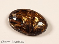 Кабошон слюды (тонированная прессовка крошки минералов). Погрешность измерения в пределах 0, 5 - 1 мм. Мелкие выемки с обратной стороны.