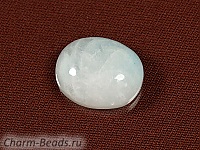 Кабошон ларимара. Доминикана. Погрешность измерения 0,5 - 1 мм. Микровыемки.