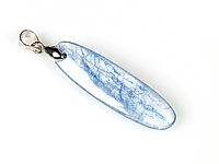 Кулон с натуральным кианитом. Фурнитура - латунь с покрытием из ювелирного сплава. Каучковый шнур - 50 см, регулируемая цепочка 3,5 см.